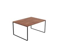 AKKE Table Basse Rectangulaire avec Pieds en Métal Plateau Laminé Hauteur 55 cm Table De Salon Style Loft Crespo