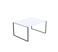 AKKE Table Basse Rectangulaire avec Pieds en Métal Plateau Laminé Hauteur 55 cm Table De Salon Style Loft Crespo
