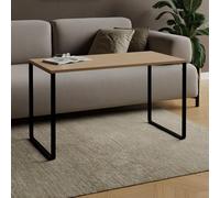 AKKE Table Basse Rectangulaire avec Pieds en Métal Plateau Laminé Hauteur 55 cm Table De Salon Style Loft Crespo