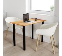 AKKE table en aulne avec pieds noirs LxlxH : 60x40x74 cm