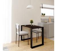 AKKE Table LOFT wengé avec pieds noirs LxlxH : 100x60x75 cm