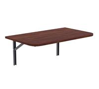 AKKE Table Murale Rabattable avec Coins Arrondis - Table Pliante Gain de Place 18mm - Cuisine Bureau et Chambre d'enfant - Plateau Robuste avec Bordure PVC 2mm 120x60 cm Caravage.