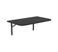 AKKE Table Murale Rabattable avec Coins Arrondis - Table Pliante Gain de Place 18mm - Cuisine Bureau et Chambre d'enfant - Plateau Robuste avec Bordure PVC 2mm 70x50 cm Pierre patinée.