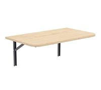 AKKE Table Pliante Murale avec des Coins Arrondis pour Cuisine Petit Bureau Petit Espace Enfant Bureaux Meubles Table à Manger Pliable Rabattable 100 cm x 60cm Érable