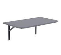 AKKE Table Pliante Murale avec des Coins Arrondis pour Cuisine Petit Bureau Petit Espace Enfant Bureaux Meubles Table à Manger Pliable Rabattable 90 cm x 50cm Graphite Clair
