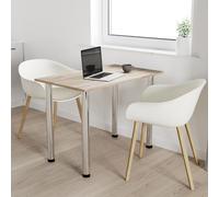 AKKE Trüffel Table de cuisine avec pieds chromés LxlxH : 100x55x74 cm