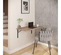 AKKE Trüffel Table murale pliante avec angles argentés-satinés Lxl : 60x60 cm