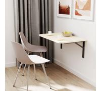 AKKE Vanille Table murale pliante avec coins arrondis Lxl : 60x60 cm