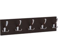 AKKE Wenge Portemanteau horizontal petit CHROME crochet l x h : 60 x 15 cm
