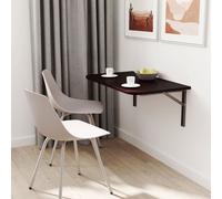 AKKE Wenge Table murale pliante avec coins arrondis Lxl : 90x50 cm