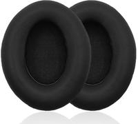 Akkiv Coussinets de rechange compatibles avec les casques Sennheiser HD201 HD201S HD200 Pro HD180 HD418 HD419. En cuir protéiné et mousse à mémoire de forme - Noir
