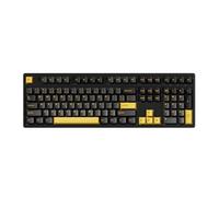 Akko Clavier de jeu 3108 V3, noir et doré, clavier pleine taille remplaçable à chaud avec LED blanche PBT double shot Cherry Profile touches pour Mac et Win Frost Pink Switch