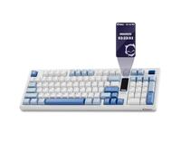 Akko Clavier de jeu sans fil 5098B avec écran, clavier mécanique Glacier remplaçable à chaud avec molette de défilement, pavé numérique, clavier à joint RVB, interrupteur pré-lubrifié pour piano