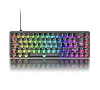 Akko Clavier Gaming MOD68 HE 8K Rapid Trigger, Aluminium CNC, Clavier Filaire à Effet Hall, Disposition ISO-FR AZERTY 65%, RT 0,005 mm, Capuchons de Touches Profil Cherry (Noir Transparent)