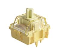 Akko Interrupteurs de clavier V5 jaune crème avec diffuseur LED pour clavier mécanique gaming, 5 broches, 50 gf, interrupteurs linéaires lubrifiés MX (45 pièces)