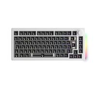 Akko Kit Clavier Barebone ISO 5075B, Base de Clavier mécanique Filaire 2,4 GHz/BT5.0, programmable Via, kit de Clavier personnalisé échangeable à Chaud, Batterie 4500 mAh (Configuration ISO, Blanc)
