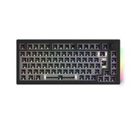 Akko Kit Clavier mécanique ISO 5075B, kit Barebone Gaming à Monter soi-même, programmable Via, Base de Clavier Barebone RGB Filaire Bluetooth 5.0/2,4 GHz, Batterie 4500 mAh (Configuration ISO, Noir)
