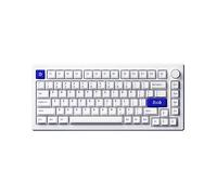 Akko MOD 007 Clavier de jeu mécanique PC, 75 % de mise en page avec joint filaire avec profil cerise bleu sur blanc, touches double shot V3 Pro Piano Switch