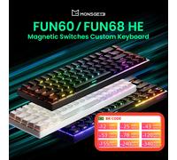 Akko MonsGeek FUN68 FUN60 PRO & MAX HE clavier magnétique 60% 65% claviers de jeu déclencheur rapide 8K clavier personnalisé Gamer Esports FUN68 Wired 1