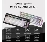 Akko MonsGeek M1 V5 clavier mécanique tri-mode Kit Barebone VIA 75% 3/5 broches personnalisé échange à chaud rvb joint de démontage rapide ISO White Kit