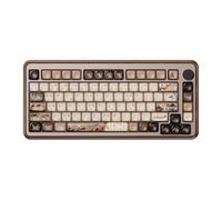 Akko MU02 Clavier mécanique avec boîtier en bois de noyer, 75 % RVB 2,4 G, sans fil/Bluetooth/filaire remplaçable à chaud avec touches PBT Dye-Sub pour Mac & Win (Mountain Seclusion, Rosewood Switch)