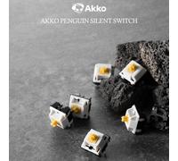 Akko Penguin Switch 5 broches 50gf interrupteur silencieux tactile Compatible avec clavier mécanique MX (45 pièces) 1 Box(45 Pcs)