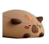 Akko Souris sans Fil, thème Chat, 3200 DPI, Connexion tri-Mode, Bluetooth 3.0/5.0/2.4G, récepteur USB-A, clic Silencieux, Souris sans Fil Mignonnes, Design Dessin animé (Capybara)