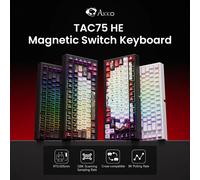 AKKO TAC75 HE clavier à interrupteur magnétique 75% claviers de jeu déclencheur rapide 0.005mm 8K RGB filaire Esports clavier personnalisé pour Gamer Black 3