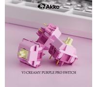 AKKO Commutateurs mécaniques V3 Creamy Purple Pro – Lot 45 tactiles 5 broches 30gf Violet crème