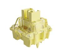 Akko V3 Pro Switches pour Clavier Mécanique, Linéaire Switch, 5 Pin 50gf, RGB LED-Slot, Couverture Transparente, Interrupteur MX pour Gaming Keyboard/DIY Kit (45 Pièces, Jaune Crème)