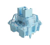 Akko V3 Pro Switches pour Clavier Mécanique, Tactile Switch, 5 Pin 45gf, RGB LED-Slot, Couverture Transparente, Interrupteur MX pour Gaming Keyboard/DIY Kit (45 Pièces, Bleu Crème)