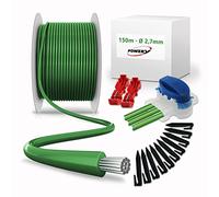 akku-net Kit de réparation pour robot tondeuse avec câble de délimitation de 150 m (2,7 mm), 200 crochets de fixation, 10 connecteurs de câble étanches, 4 bornes de connexion pour Husqvarna, Gardena