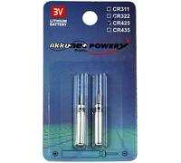 akku-net Lot de 2 piles au lithium CR425 pour flotteurs électriques, flotteurs de pêche, détecteurs de touche