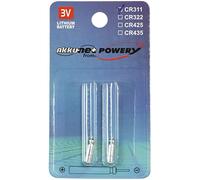 akku-net Lot de 2 piles CR311 au lithium pour flotteurs de pêche, détecteurs de touche