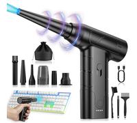 AKLIFFE dépoussiéreur à air comprimé, Souffleur PC Air Comprimé, Dépoussiérants Puissants électrique avec Batterie 7600mAh, Mini Air Comprimé Duster pour Clavier,Voiture, PC
