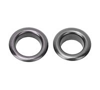 AKLOSIPY 100 Ensembles de Kit d'œillets Métalliques de 8 Mm, œillets en Laiton pour Sacs, Chaussures, Vêtements et Travaux Manuels de Bricolage (Argent Noir)