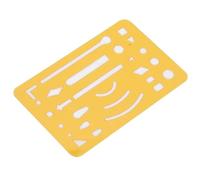 AKLOSIPY 10pcs 27 Trous Effacer le Modèle de Dessin d'ingénierie Polyvalent avec Divers Styles (ORANGE)