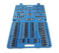 AKLOSIPY 110 Pièces/Ensemble M2 - Kit de Tarauds et Filières à Filetage avec 5 Clés à Tarauder - Ensemble d'outils de Filetage Manuel en Acier au Carbone pour les Applications de Mécanique de