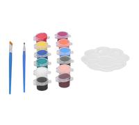 AKLOSIPY 12 Couleurs Peignant des Pigments avec et des Pinceaux pour l'artisanat Artistique, les Fournitures Adaptées aux Voyages