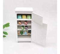 AKLOSIPY :12 Réfrigérateur Blanc pour Accessoires de Cuisine de Maison de Poupée - Modèle d'appareil ABS et Miniature - Échelle - Réfrigérateur pour Collectionneurs, Photographes et éducateurs
