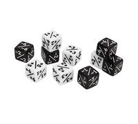 AKLOSIPY 20 Dés Positifs et Négatifs de 16 Mm, Compteur de Dés Blanc à 4 Faces pour l'enseignement des Mathématiques, Fournitures Pédagogiques en Plastique pour l'apprentissage en Classe