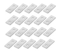 AKLOSIPY 20 Pcs Plaques de Réparation de Réparation Plate Connecteurs de Fixation en Acier en Carbone pour l'ensemble de Profils en Aluminium Polyvalent (1840)