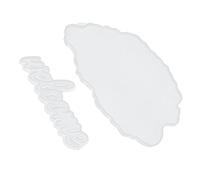 AKLOSIPY 2pcs Moules de Silicone de Bienvenue pour la Plaque de Porte Bricolage et les Métiers Suspendus - Décoration de Maison Amusante