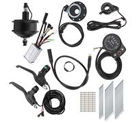 AKLOSIPY 36V 250W Kit de Conversion de Moteur Moyeu sans Balais pour Roues 700c - Installation Facile avec Compteur d'affichage (Carte d'entraînement arrière)
