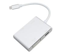 AKLOSIPY 4 In USB C Hub Adapter Multiport Type C To DVI VGA Connecteur pour Office and Home Entertainment