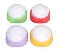 AKLOSIPY 4 PCS Voix Enregistrable pour la Formation pour Animaux de Compagnie, l'apprentissage des Enfants et les Jeux Amusants - Multicolor Press Buzzer Interactif
