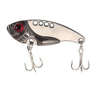 AKLOSIPY 4 Pièces 11 G 55 Mm Leurres de Pêche VIB en Métal Appâts à Manivelle avec Yeux 3D, Actions de Natation Réalistes, Hameçons Triples pour la Pêche au Bar, à la Truite et au Brochet