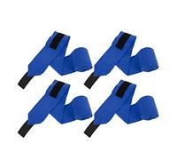 AKLOSIPY 4 Pièces Bandages de Jambe de Cheval Auto-adhésifs Double Face en Polaire AC7021 pour l'entraînement, l'exercice de Participation - Ensemble de Bandages de Soutien de Compression en (Blue)