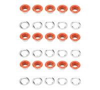 AKLOSIPY 500 Sets Kit de 8 Mm avec Laveuses - œillets en Cuir en Métal pour Réparer et Décoration d'artisanat, Créatifs Idéaux (ORANGE)
