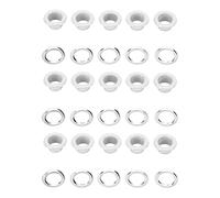 AKLOSIPY 500 Sets Kit de 8 Mm avec Laveuses - œillets en Cuir en Métal pour Réparer et Décoration d'artisanat, Créatifs Idéaux (WHITE)